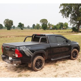 PROTECT aluminum trifold tonneau cover with roll bar for Toyota Hilux Extracab